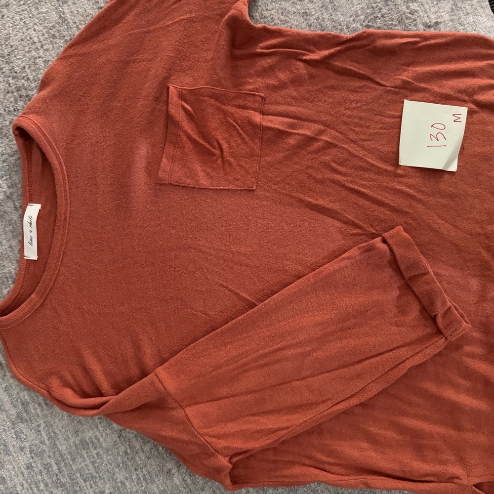 Lime & Chili Rust Long Sleeve Top